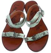 Thumbnail for your product : Lanvin Multistrap Snakeskin Sandals w/ Tags