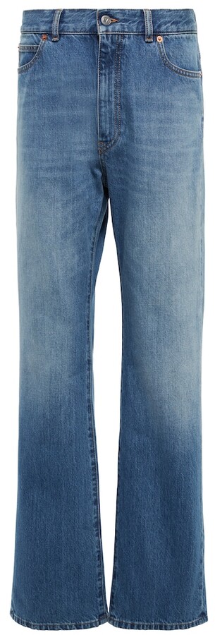 High-rise straight jeans
