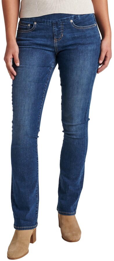 pull on boot leg jeans