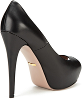 Thumbnail for your product : Gucci Peep-Toe Platform Leather Pump