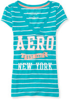 Thumbnail for your product : Aeropostale Aero Striped V-Neck Graphic T