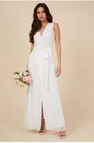 Thumbnail for your product : Little Mistress Katy Ivory Maxi Embellished Dress