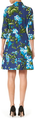 Carolina Herrera Belted Floral Print Shirtdress