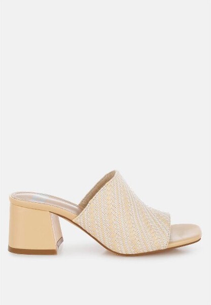 Rag & Co Rag&CoWomensMorganaWovenRaffiaSlipOnsSandals7