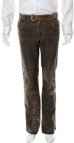 Thumbnail for your product : Dolce & Gabbana Distressed Leather Pants