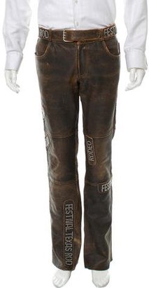 Dolce & Gabbana Distressed Leather Pants