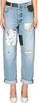 Thumbnail for your product : McQ Repaired boyfriend dropped-crotch jeans