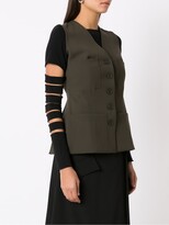 Thumbnail for your product : Gloria Coelho Chain-Link Detail Tailored Waistcoat