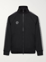 Thumbnail for your product : MONCLER GENIUS 7 Moncler Fragment Logo-Appliqued Webbing-Trimmed Jersey Track Jacket - Men - Black - XS