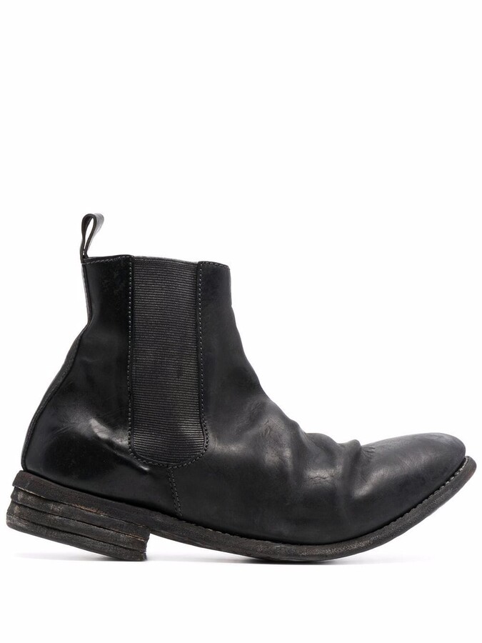 Poème Bohémien distressed leather Chelsea boots - ShopStyle