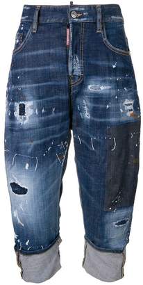 DSQUARED2 distressed cropped jeans