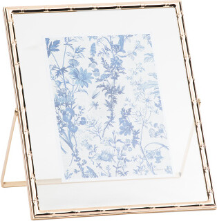 TJMAXX 8X10 Bamboo Metal Easel Tabletop Picture Frame