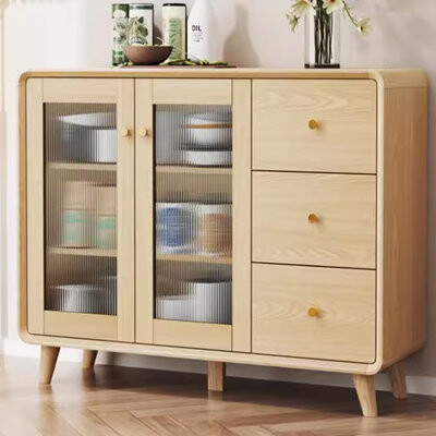 Corrigan Studio Burlywood Rectangular Manufactured Wood Accent Cabinet