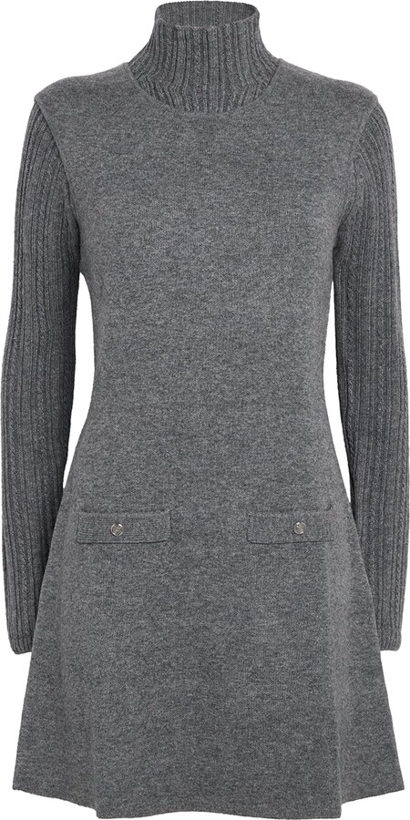 Maje Knitted Rollneck Mini Dress