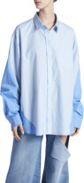 Thumbnail for your product : Peter Do Two-Tone Twisted Oversized Shirt