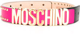 Moschino - ceinture à plaque à logo - women - Cuir - XS