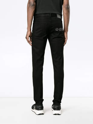 Givenchy Star Embroidered Skinny Jeans
