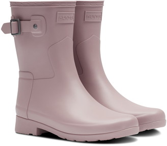 short pink rain boots