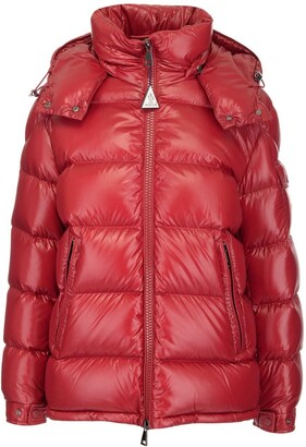 red moncler coat
