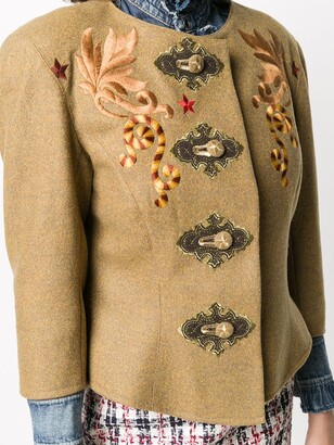 Christian Lacroix Pre-Owned 1990s Embroidered Collarless Jacket