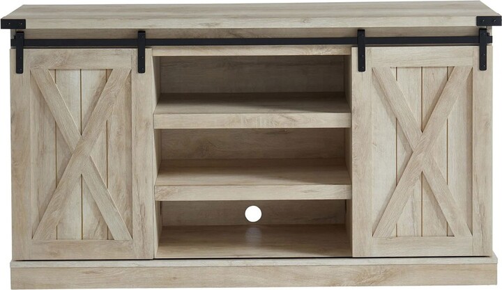 Edyo Living Rustic Farmhouse Wood TV Stand Media Console Table with ...