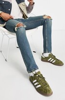 Thumbnail for your product : Topman Men's Rip Stretch Skinny Jeans