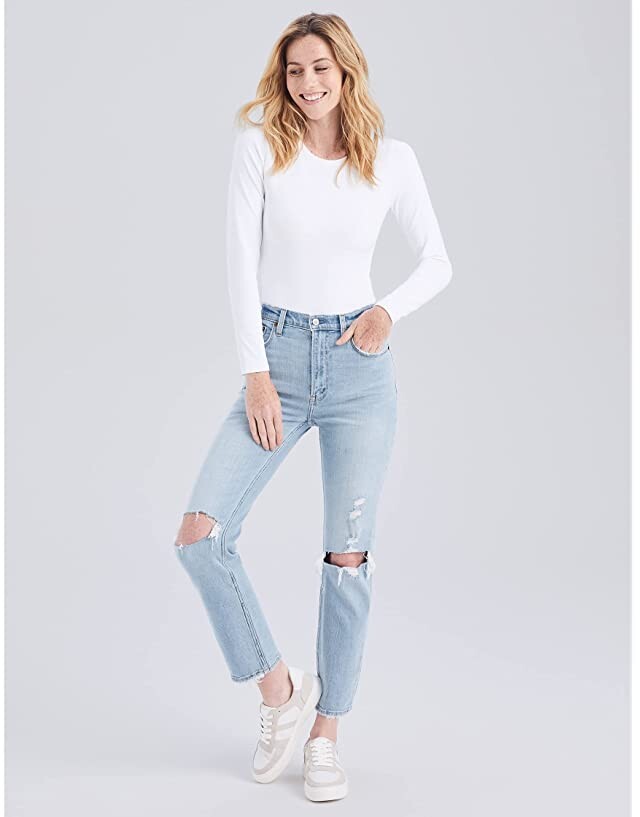 Abercrombie & Fitch Ultra HighRise Ankle Straight Jeans ShopStyle