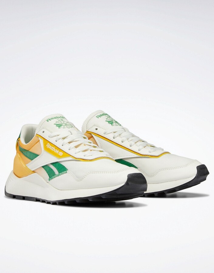 Reebok Classic Legacy AZ sneakers in chalk and yellow - ShopStyle