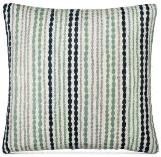 Donna Karan CLOSEOUT! DKNY Loft Stripe Indigo 16" Square Decorative Pillow