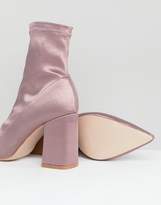 Thumbnail for your product : Public Desire Radiate Taupe Satin Sock Ankle Boots