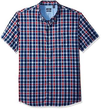 Izod Men's Breeze Plaid Short Sleeve Shirt (Big & Tall and Tall Slim)