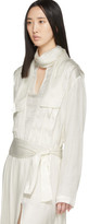 Thumbnail for your product : MATÉRIEL White Jacquard Pleated Dress