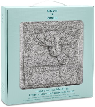 Aden Anais Snuggle Knit Swaddle Gift Set - Heather Grey