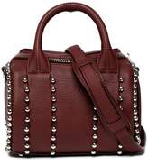 Thumbnail for your product : Alexander Wang Rockie Studded Textured-Leather Shoulder Bag