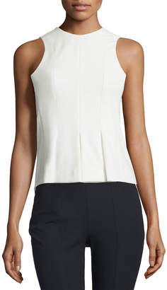Alexander Wang T by Sleeveless Paneled Stretch Twill Top, Ivory