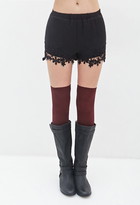 Thumbnail for your product : Forever 21 floral crochet-trim shorts