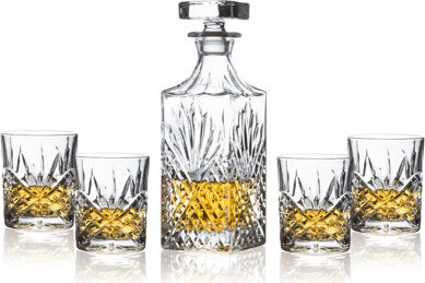 Mercer41 Motes 5 Piece Whiskey Decanter Set