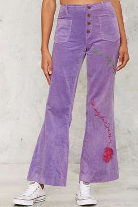 Factory Vintage Ramona Embroidered Corduroy Pants