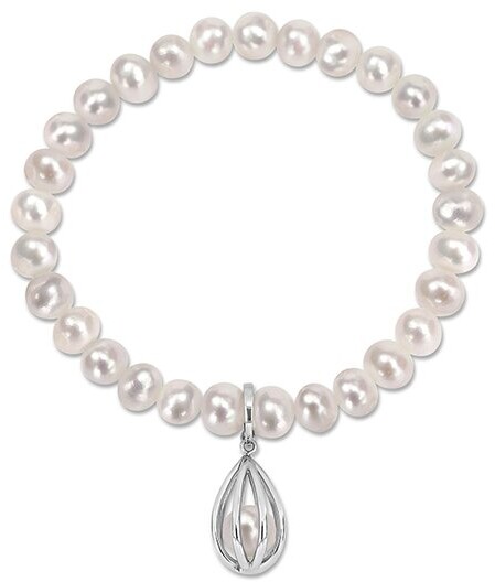 Rina Limor Fine Jewelry Silver Pearl Charm Bracelet