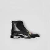 Thumbnail for your product : Burberry Link and Brogue Detail Leather Boots