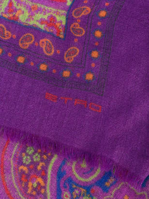 Etro mixed paisley pattern scarf