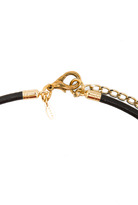 Thumbnail for your product : Marni Rose Leaher & Metal Necklace in Black & Gold