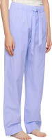 Thumbnail for your product : Tekla Blue Drawstring Pyjama Pants