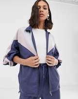 Thumbnail for your product : NATIVE YOUTH tracksuit jacket in retro colour block co-ord