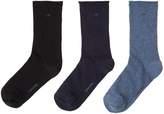 Thumbnail for your product : Calvin Klein Roll top 3 pair pack ankle socks