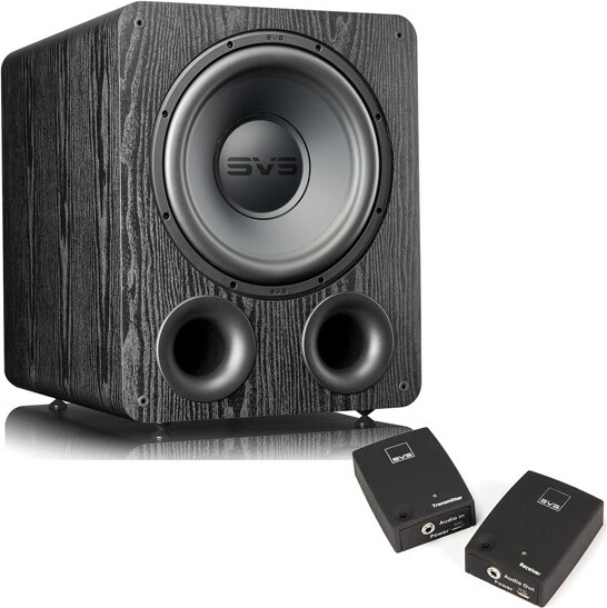 SVS PB-1000 Pro 12 Inch Ported Subwoofer with SoundPath Wireless Audio Adapter (Premium Black Ash)