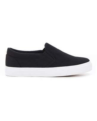 Simply Be Pia Canvas Slip On Extra Wide Fit