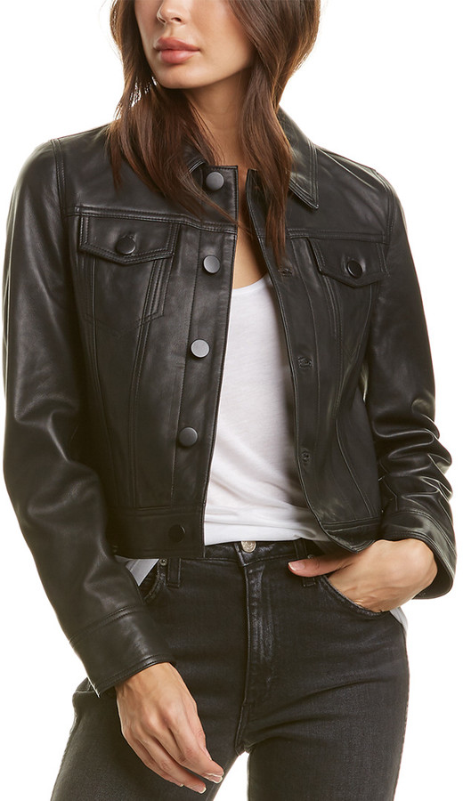 Walter Baker Laine Leather Jacket - ShopStyle