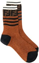 Thumbnail for your product : Fendi FF logo glitter socks
