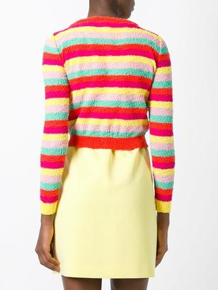 Moschino Boutique striped cropped cardigan